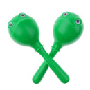1 Pair Plastic Red+Green Hand Percussion Maraca for Kids Baby Toddle Musical Toys Birthday Gift 6.29inch