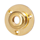 Round Metal Threaded Jack Plate & Screws for Electric Guitar Bass Gold