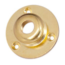 Round Metal Threaded Jack Plate & Screws for Electric Guitar Bass Gold