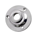 Round Metal Threaded Jack Plate & Screws for Electric Guitar Bass Silver