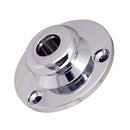 Round Metal Threaded Jack Plate & Screws for Electric Guitar Bass Silver