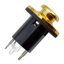 1/4'' Guitar Bass Equalizer Jack EQ Preamp End Pin Output Input Socket Parts Gold