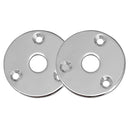 Round Jack Plate Cover fr Les Paul or Tele Style Electric Guitar Bass Silver