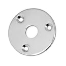 Round Jack Plate Cover fr Les Paul or Tele Style Electric Guitar Bass Silver