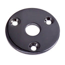 Round Jack Plate Cover fr Les Paul or Tele Style Electric Guitar Bass Black