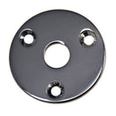 Round Jack Plate Cover fr Les Paul or Tele Style Electric Guitar Bass Black