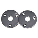 Round Jack Plate Cover fr Les Paul or Tele Style Electric Guitar Bass Black