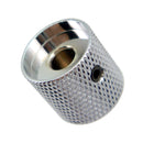 4 Pieces Brass Electric Guitar/Bass Replacement Volume Tone Control Knobs Buttons Silver