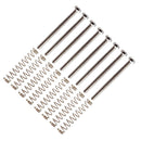 Set of 8 Metal Electric Guitar Humbucker Double Coil Pickup Frame Clamp Screws + Springs Silver