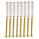 Set of 8 Metal Electric Guitar Humbucker Double Coil Pickup Frame Clamp Screws + Springs Gold