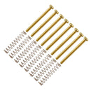 Set of 8 Metal Electric Guitar Humbucker Double Coil Pickup Frame Clamp Screws + Springs Gold