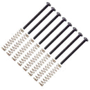 Set of 8 Metal Electric Guitar Humbucker Double Coil Pickup Frame Clamp Screws + Springs Black