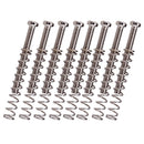 Pack of 8 Metal Humbucker Double Coil Pickup Frame Screws Springs for Electric Guitar Replacement Parts Silver