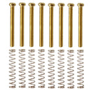Metal 8 Pieces Gold Humbucker Pickup Frame Ring Mounting Screws 3mm Set for Electric Guitar Accessory