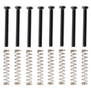 Metal 8 Pieces Black Humbucker Pickup Frame Ring Mounting Screws 3mm Set for Electric Guitar Accessory