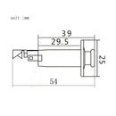 1/4'' Removable Jack End Pin Output Input Jack Strap Sockets for Acoustic Electric Guitar Silver