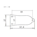 Metal Guitar 3 hole Truss Rod Cover Plate for Bass Guitar Replacement Gold