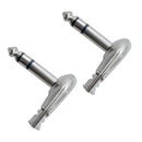 Pack of 2 1/4'' L Shape Stereo Jack Plug Guitar Cable Audio Connector for Guitar Parts Accessories