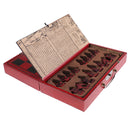 Portable Wooden Chessboard Chess Board Game Collectibles Craft Gift for Friends Elder 10.05 x 12.99 x 1.81inch