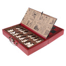 Portable Wooden Chessboard Chess Board Game Collectibles Craft Gift for Friends Elder 10.05 x 12.99 x 1.81inch