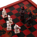 Vintage Chinese Terracotta Warriors Chess Set for Family Friends Gift