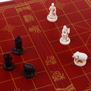 Exquisite Wooden Chinese Chess XiangQi Portable Chessboard Set Handicraft Collection Gift 12.99 x 13.97inch