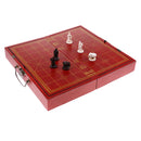 Exquisite Wooden Chinese Chess XiangQi Portable Chessboard Set Handicraft Collection Gift 12.99 x 13.97inch