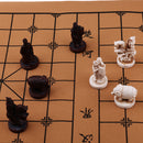 Vintage Stereoscopic Chess Folding Chess Board Chinese Traditional Chess Xiangqi Handicraft