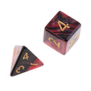 7x Acrylic Polyhedral Dice D20 D12 D10 D8 D6 D4 for Dungeons and Dragons Red & Black