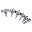 6 Pieces 22 - 65mm Stainless Steel Carbide Tip TCT Metal Drill Bit Hole Saw