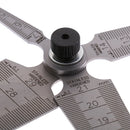4 In 1 0-29mm Steel Metric Taper Gauge Aperture Wedge Feeler For Drill Hole