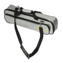 Oxford Cloth Flute Case Cover - Carring Bag with Handle Strap Plush Lining Silver Gray