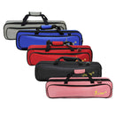 Oxford Cloth Flute Case Cover - Carring Bag with Handle Strap Plush Lining Silver Gray