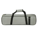 Oxford Cloth Flute Case Cover - Carring Bag with Handle Strap Plush Lining Silver Gray