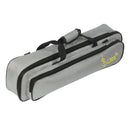 Oxford Cloth Flute Case Cover - Carring Bag with Handle Strap Plush Lining Silver Gray