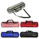 Oxford Cloth Flute Case Cover - Carring Bag with Handle Strap Plush Lining Silver Gray
