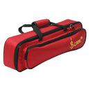 Oxford Cloth Flute Case Cover - Carring Bag with Handle Strap Plush Lining Rose Red