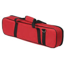 Oxford Cloth Flute Case Cover - Carring Bag with Handle Strap Plush Lining Rose Red