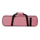 Oxford Cloth Flute Case Cover - Carring Bag with Handle Strap Plush Lining Pink