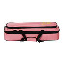 Oxford Cloth Flute Case Cover - Carring Bag with Handle Strap Plush Lining Pink
