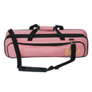 Oxford Cloth Flute Case Cover - Carring Bag with Handle Strap Plush Lining Pink