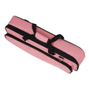 Oxford Cloth Flute Case Cover - Carring Bag with Handle Strap Plush Lining Pink