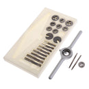 31Pieces M1-M2.5 Mini HSS Metal Screw Tap & Threading Die & Wrench Tool Set