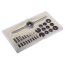 31Pieces M1-M2.5 Mini HSS Metal Screw Tap & Threading Die & Wrench Tool Set