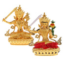 Collectible Tibetan Buddha Manjusri Bodhisatta Statue Figurine Figure Craft