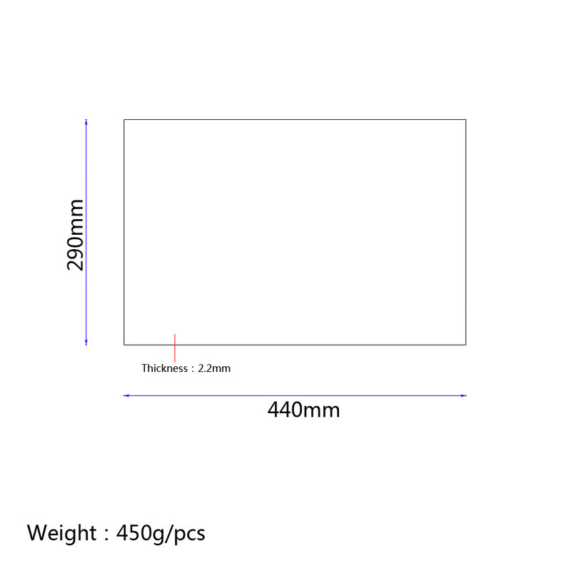 1 Piece Pickguard Anti-scratch Plate Blank Material for Guitar Bass DIY Accessory 17.32 x 11.41 x 0.08inch