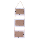 1x Hanging Triple Wooden Photo Frame for Family Lovers Picture Display Frame