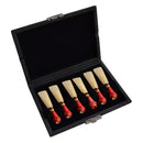 Black PU Leather Oboe Bassoon Reed Protective Case Holder Container for 6 Reeds Woodwind Accessory