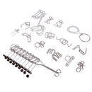 16 Sets Metal Wire Ring Brain Teaser Toys 9 Linked Rings Puzzle Classic Intelligence Toys for Chidren Adult