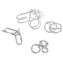 16 Sets Metal Wire Ring Brain Teaser Toys 9 Linked Rings Puzzle Classic Intelligence Toys for Chidren Adult
